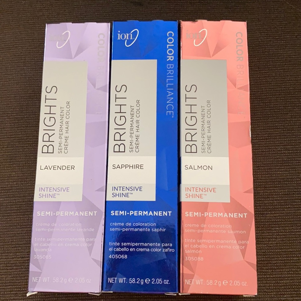 Lavender, Sapphire & Salmon Ion Hair Dye